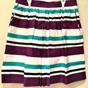 Lined Lord & Taylor Striped Skirt